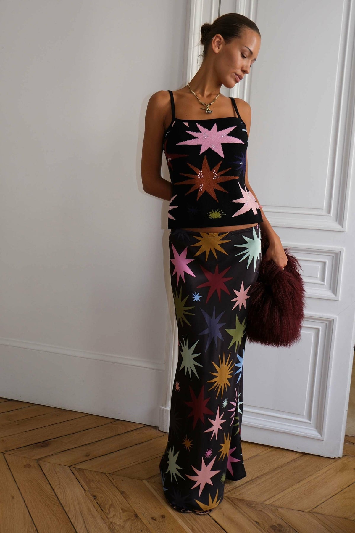 Black Star Dorris Maxi Skirt | Never Fully Dressed Premium