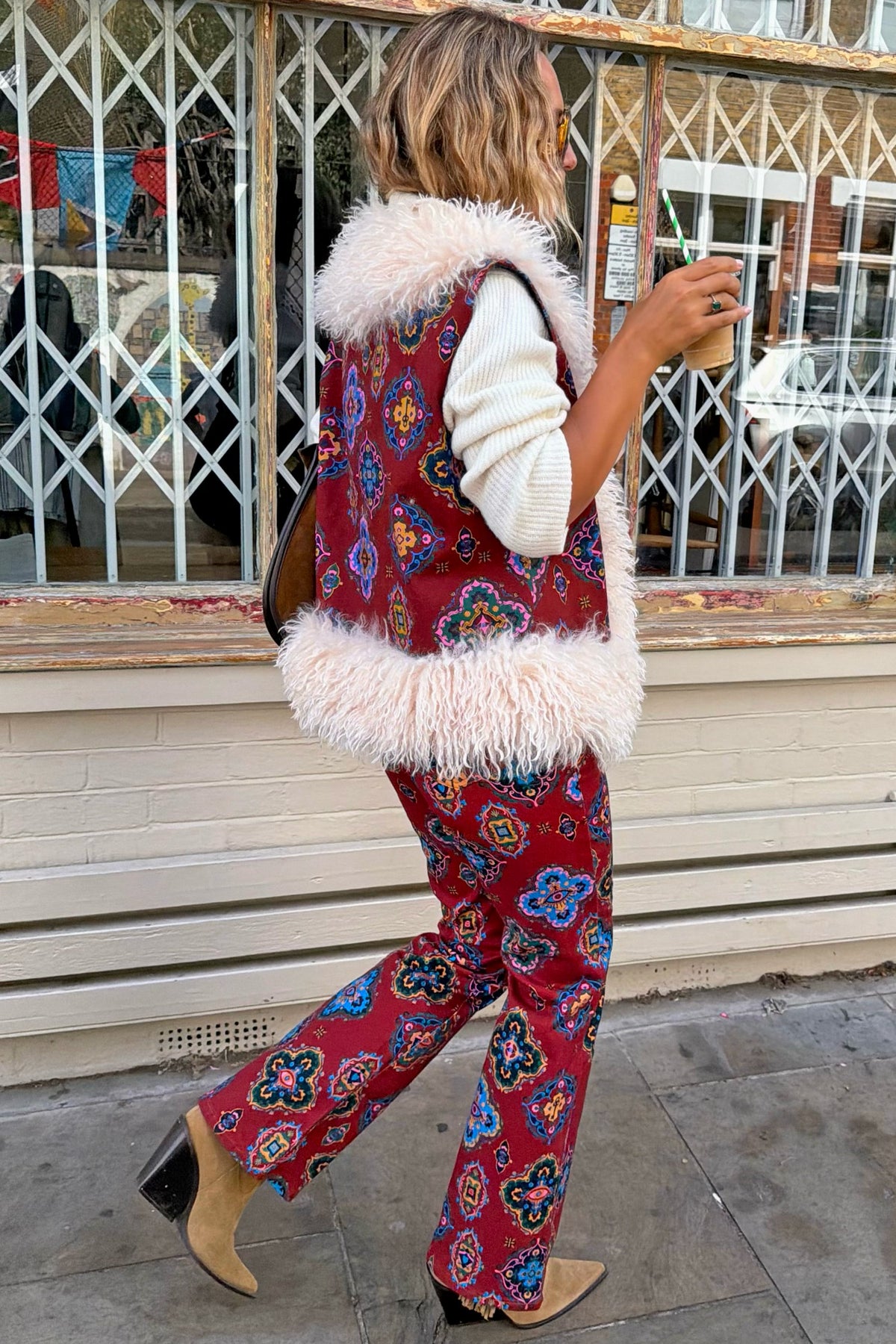 Red Tile Flared Jeans | Never Fully Dressed Deals