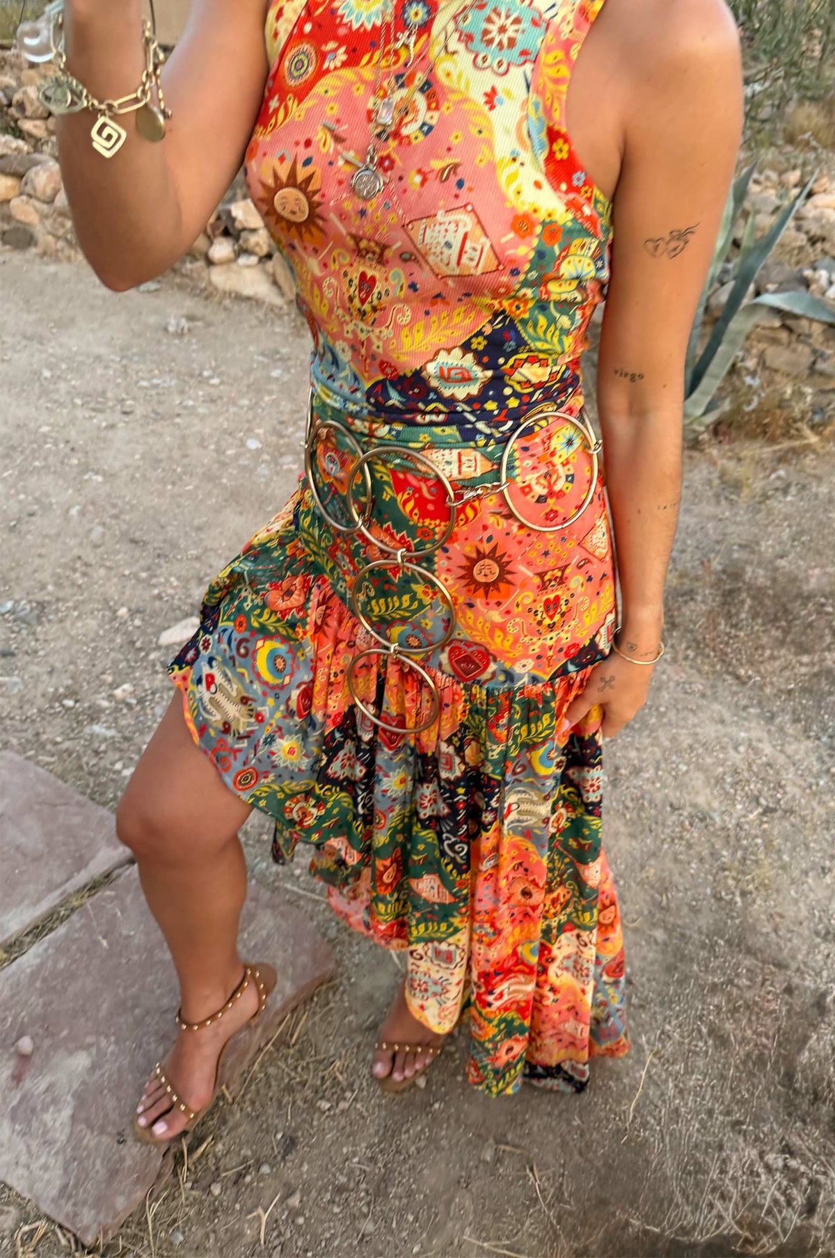 Tapestry Asymmetrical Maxi Skirt | Never Fully Dressed Great Value