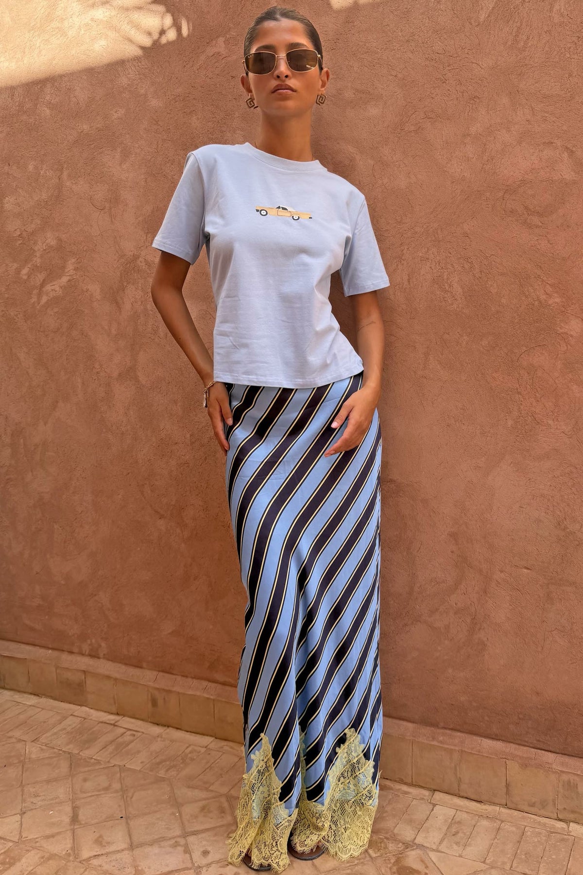 Stripe Maeva Midi Skirt | Never Fully Dressed Best Price