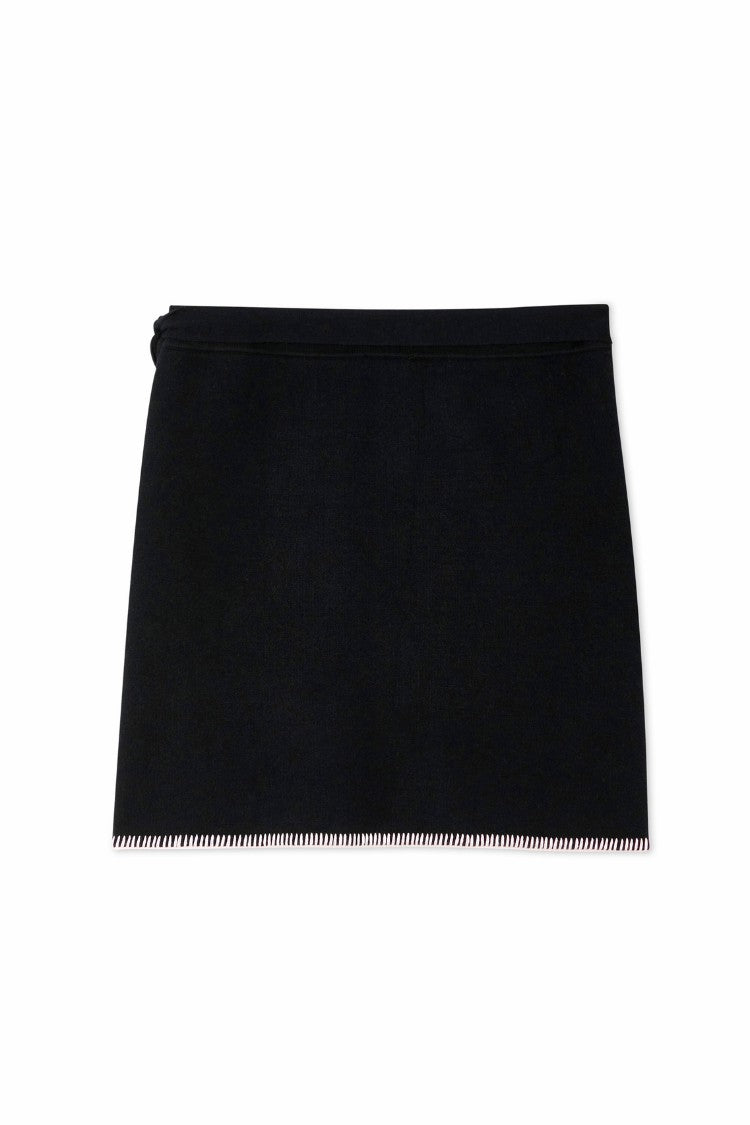 Black Night Garden Mini Wrap Skirt | Never Fully Dressed Deals