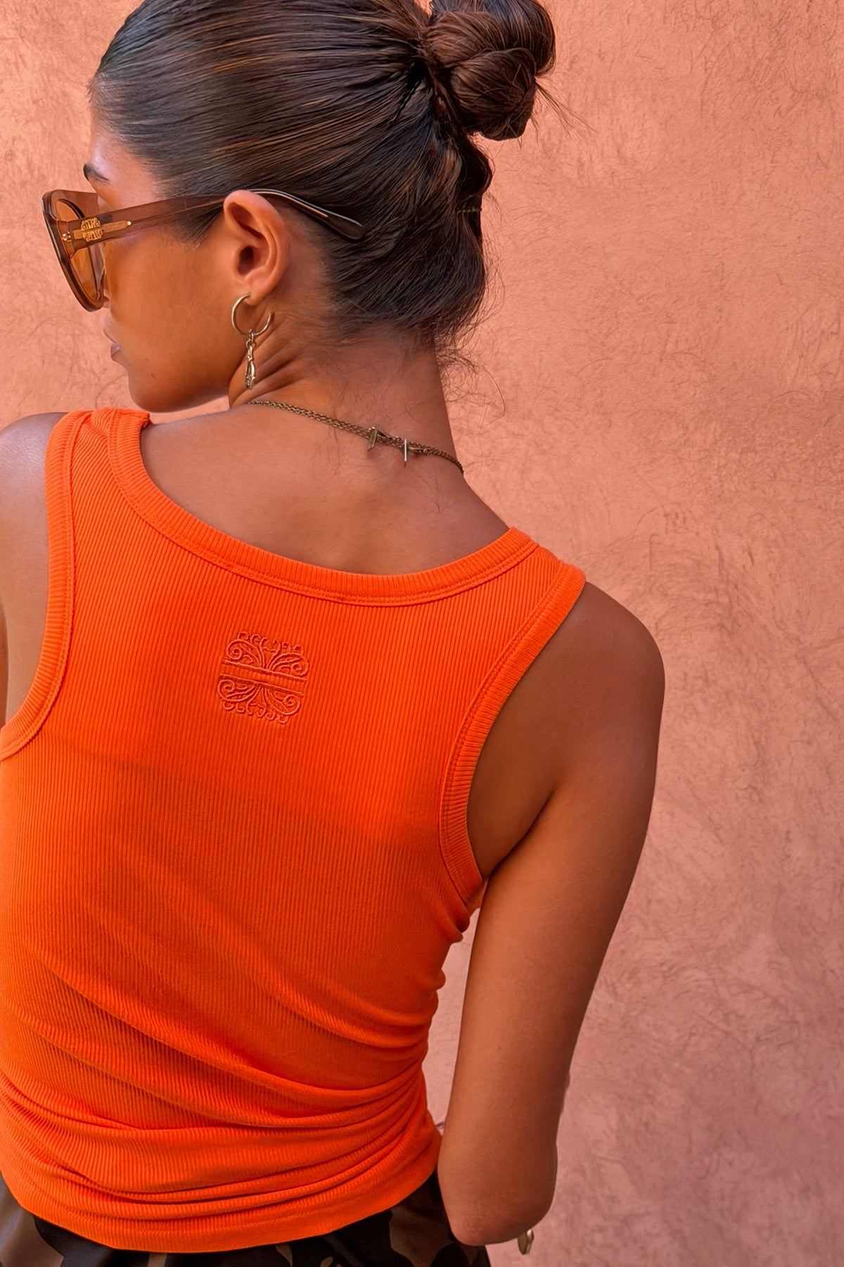 Coral Scoop Neck Rib Tank | Never Fully Dressed Everyday