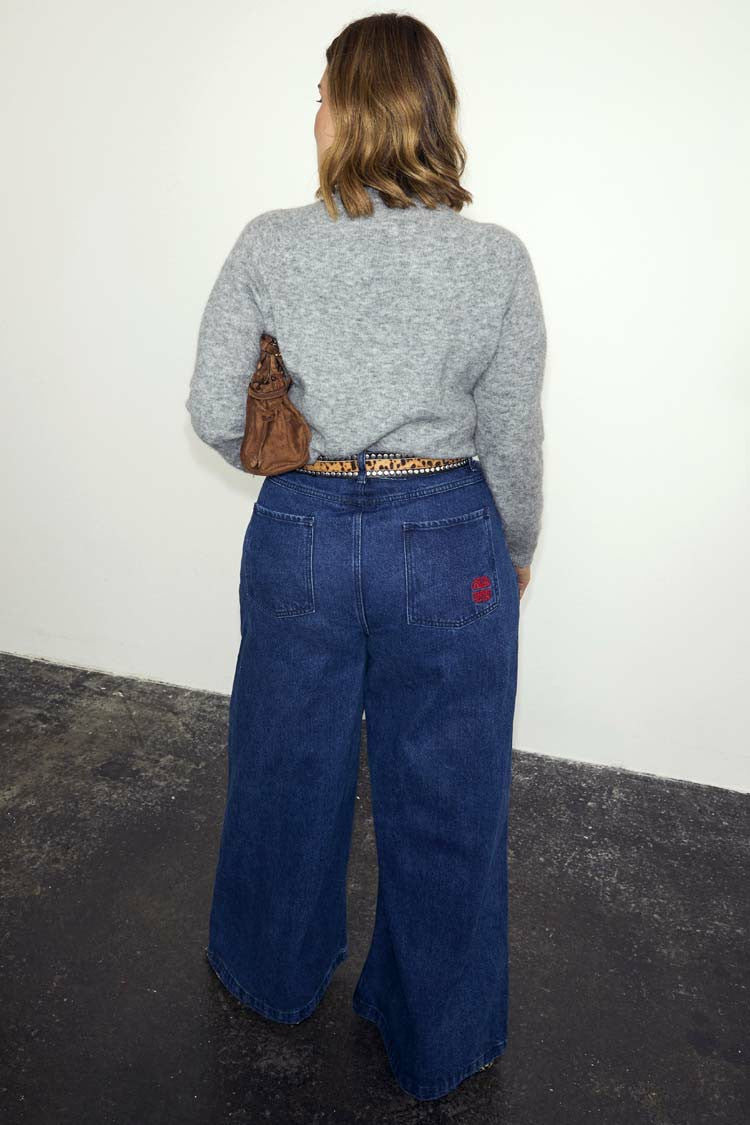 Blue Denim Pallazzo Jan Jean | Never Fully Dressed Exclusive
