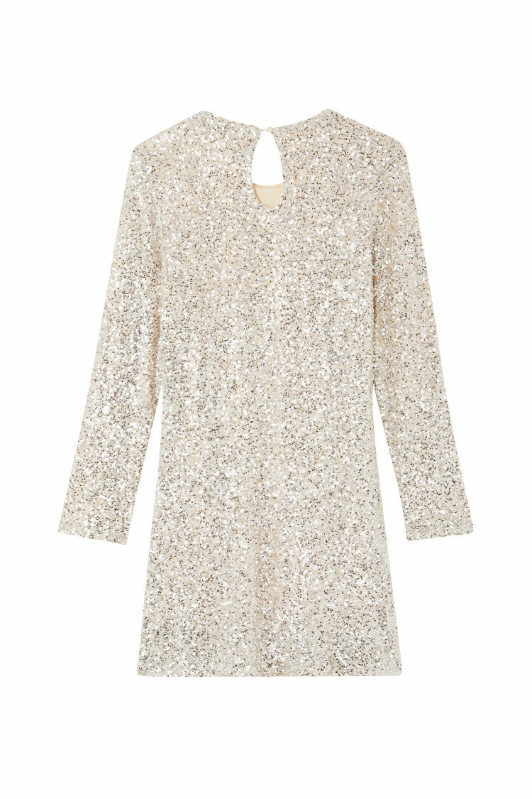Silver Sequin Mini Soho Dress | Never Fully Dressed Quality