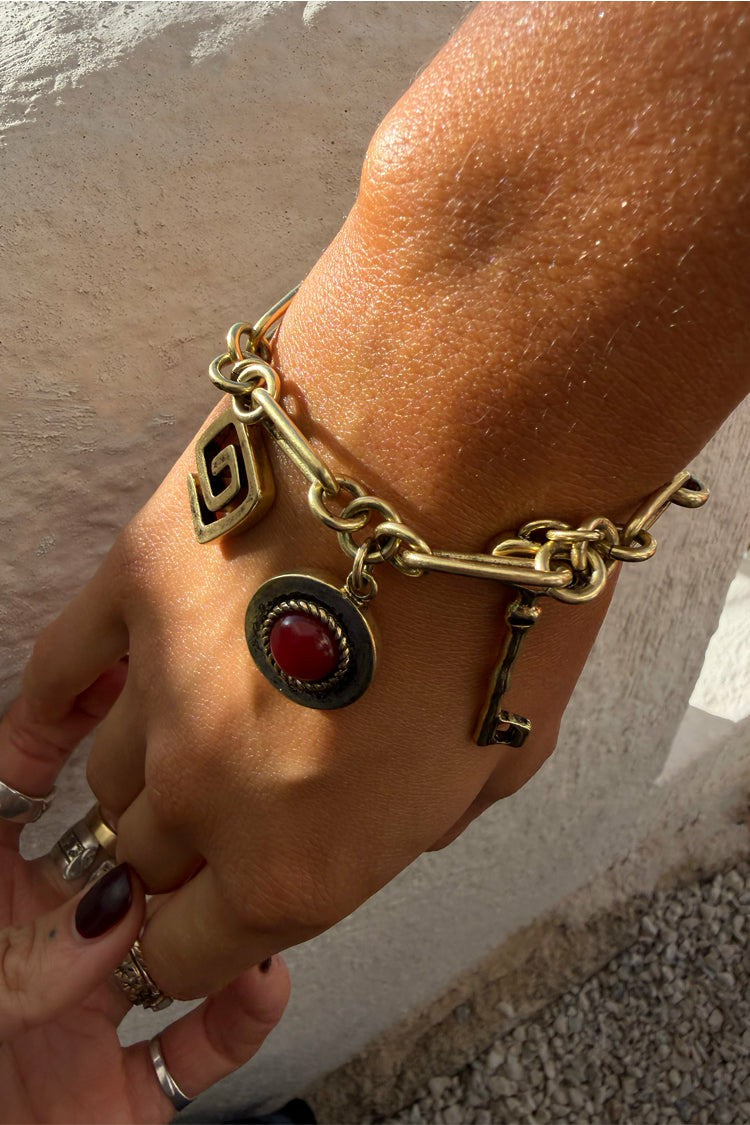 Deloris Charm Bracelet in Brushed Gold - Limited Edition - Never Fully Dressed | Never Fully Dressed Quality