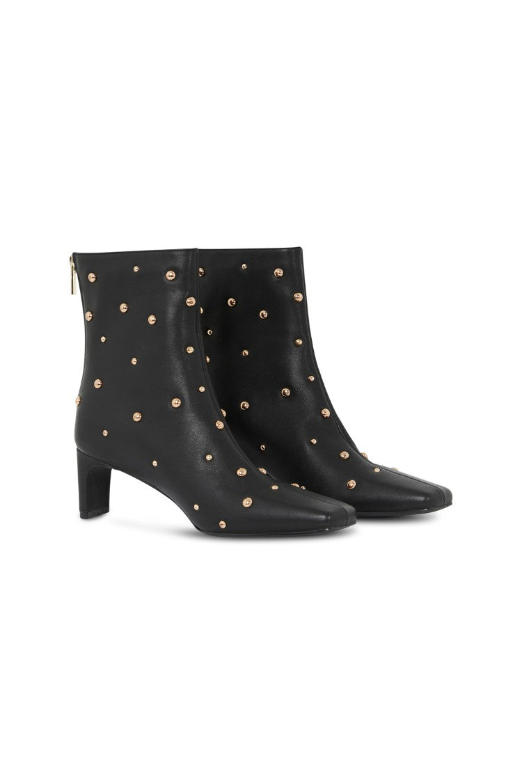 Black Leather Boots with Gold Studs | Never Fully Dressed Classic