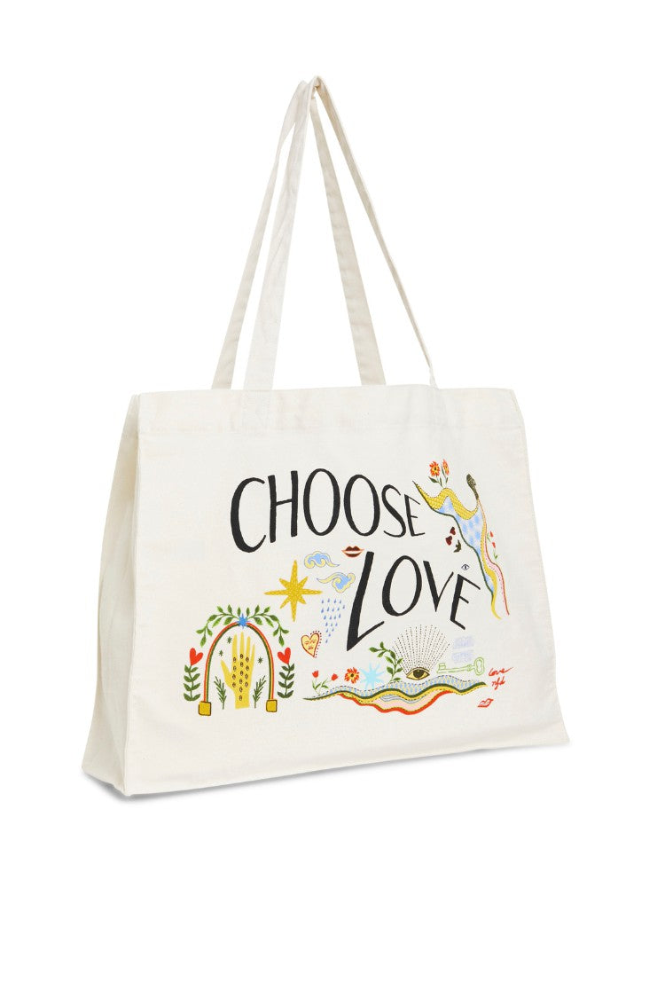 Choose Love Tote Bag - 50% Donated to Choose Love - Never Fully Dressed | Never Fully Dressed Deals