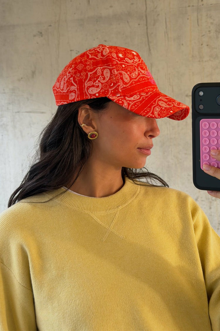 Red Bandana Cap London | Never Fully Dressed Deals