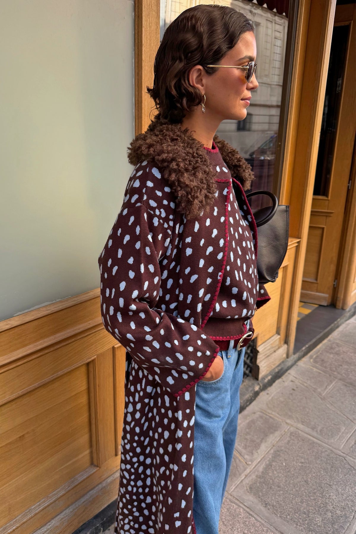 Chocolate Deer Long Cardigan | Never Fully Dressed Best Seller