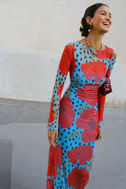 Blue Deer Poppy Aria Mesh Dress | Never Fully Dressed Sale