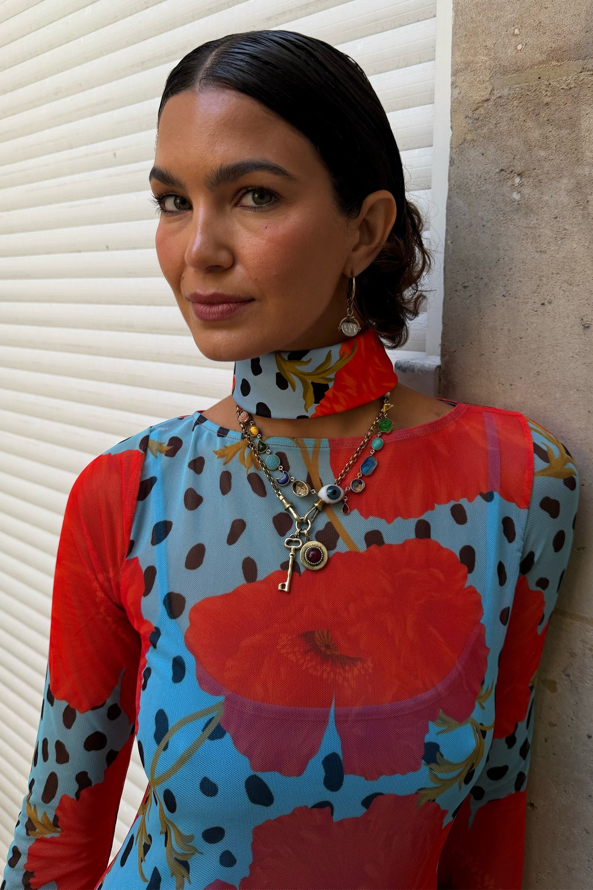 Blue Deer Poppy Multi-Wear Bandana | Never Fully Dressed Trusted