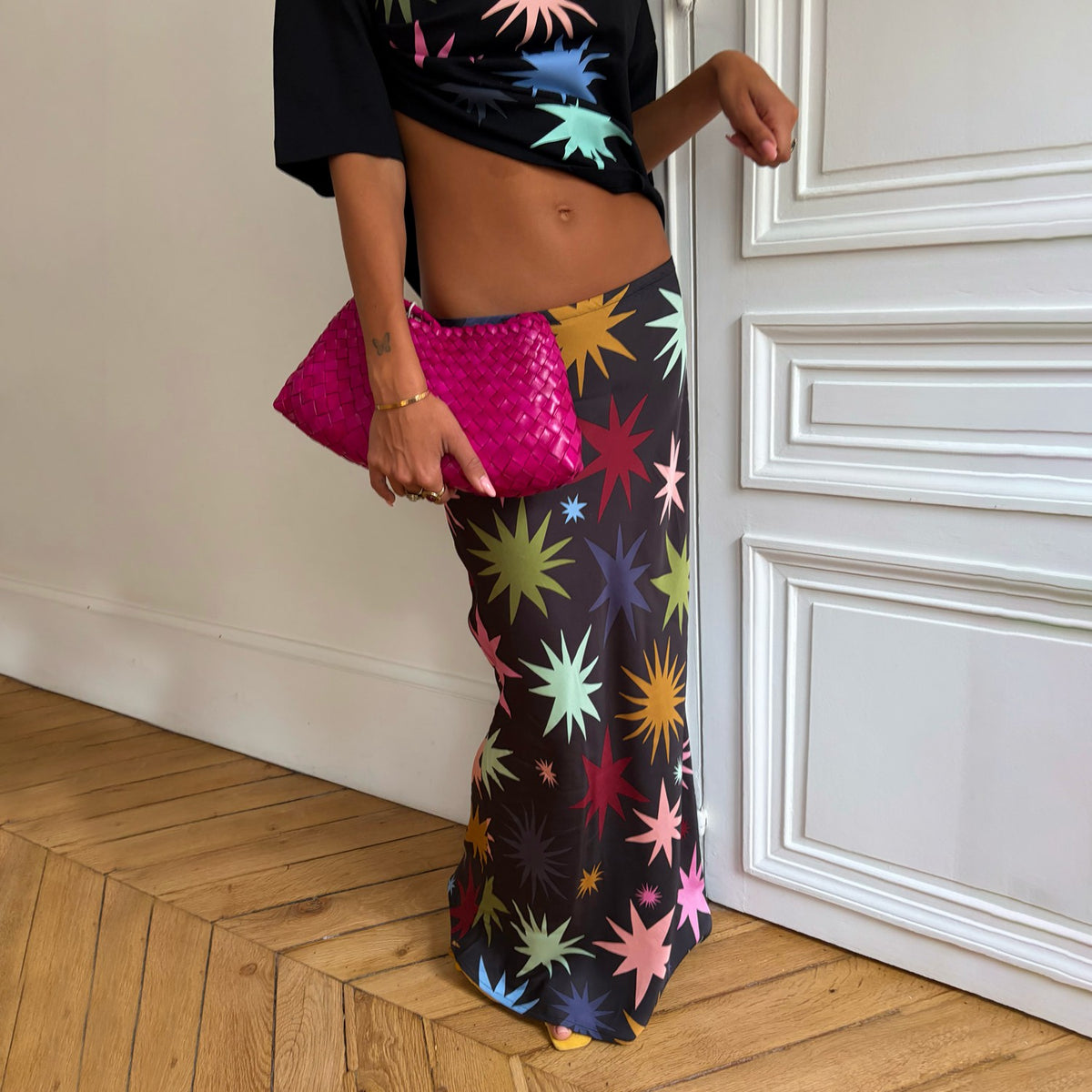 Black Star Dorris Maxi Skirt | Never Fully Dressed Premium