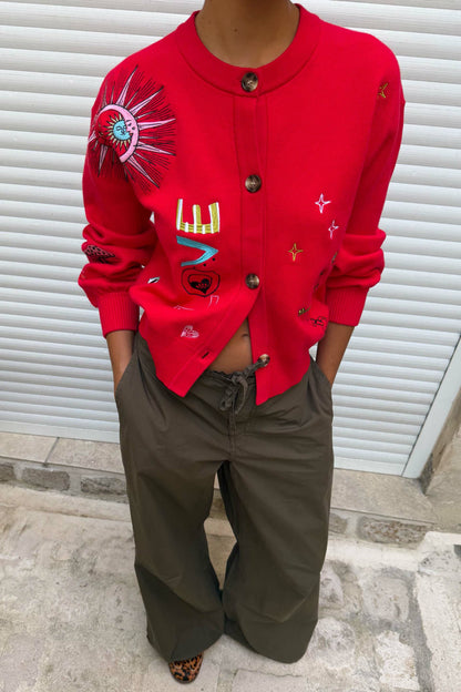 Red Amore Forrest Cardigan | Never Fully Dressed Everyday