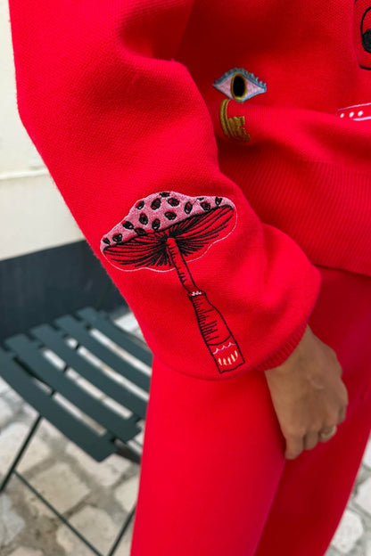 Red Amore Forrest Cardigan | Never Fully Dressed Everyday