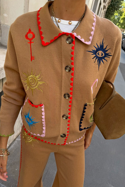 Tan Casablanca Cardigan | Never Fully Dressed Deals