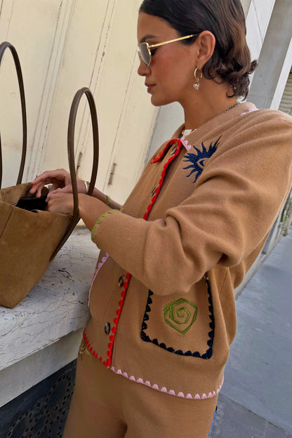 Tan Casablanca Cardigan | Never Fully Dressed Deals