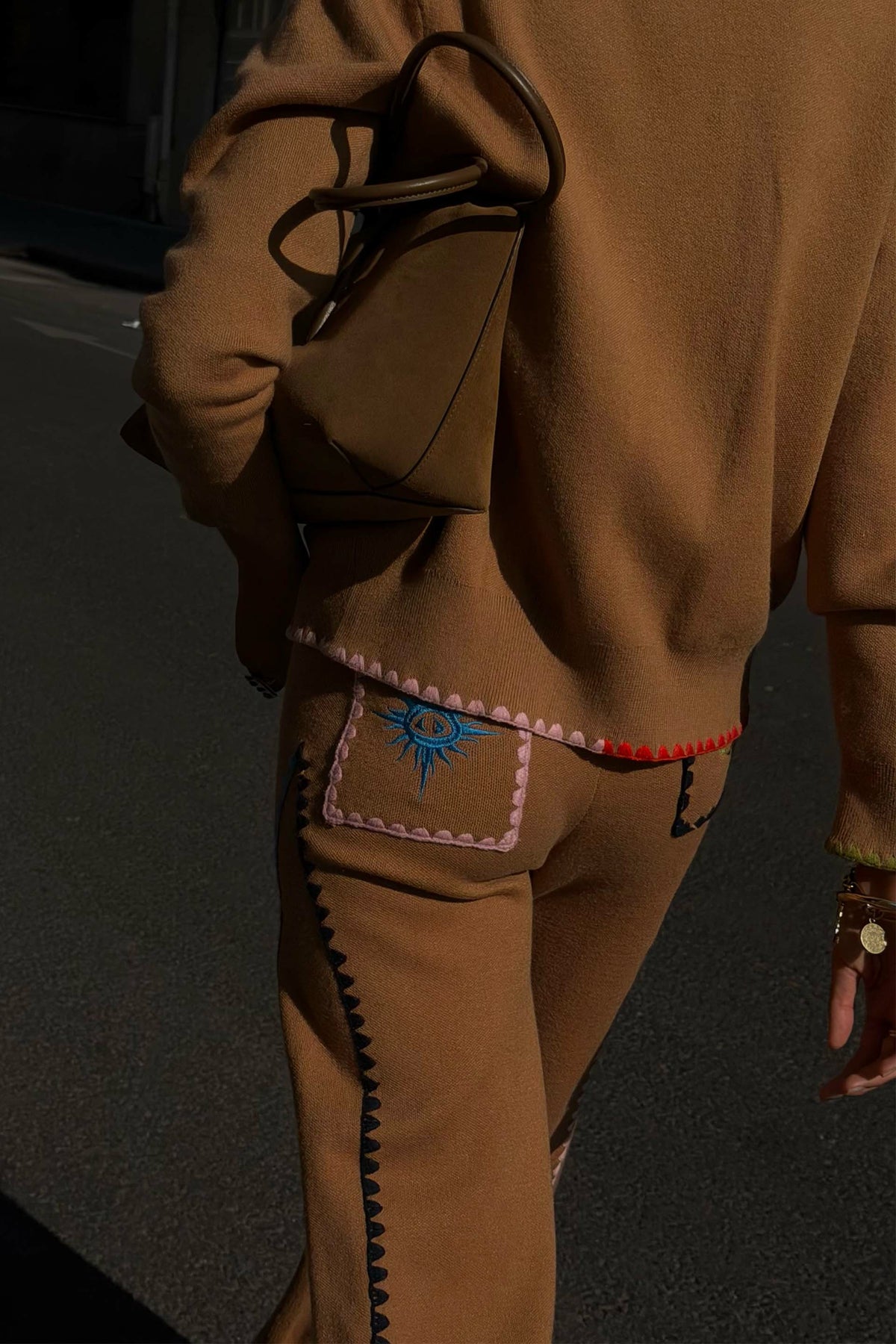Tan Knit Barrel Joggers | Never Fully Dressed Essential