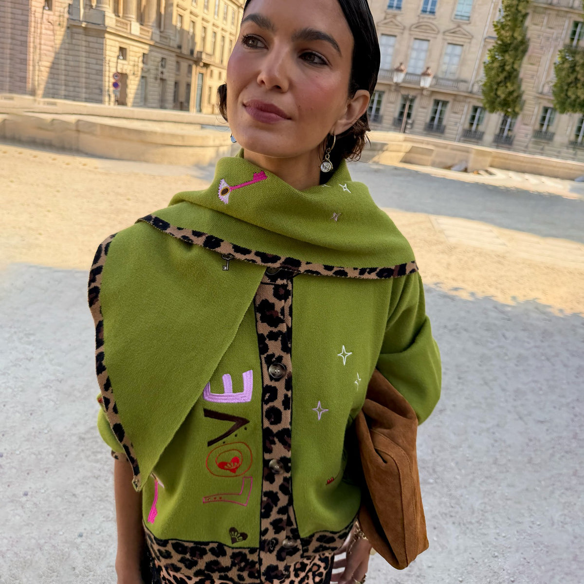 Olive Amore Large Knit Scarf | Never Fully Dressed Smart Buy