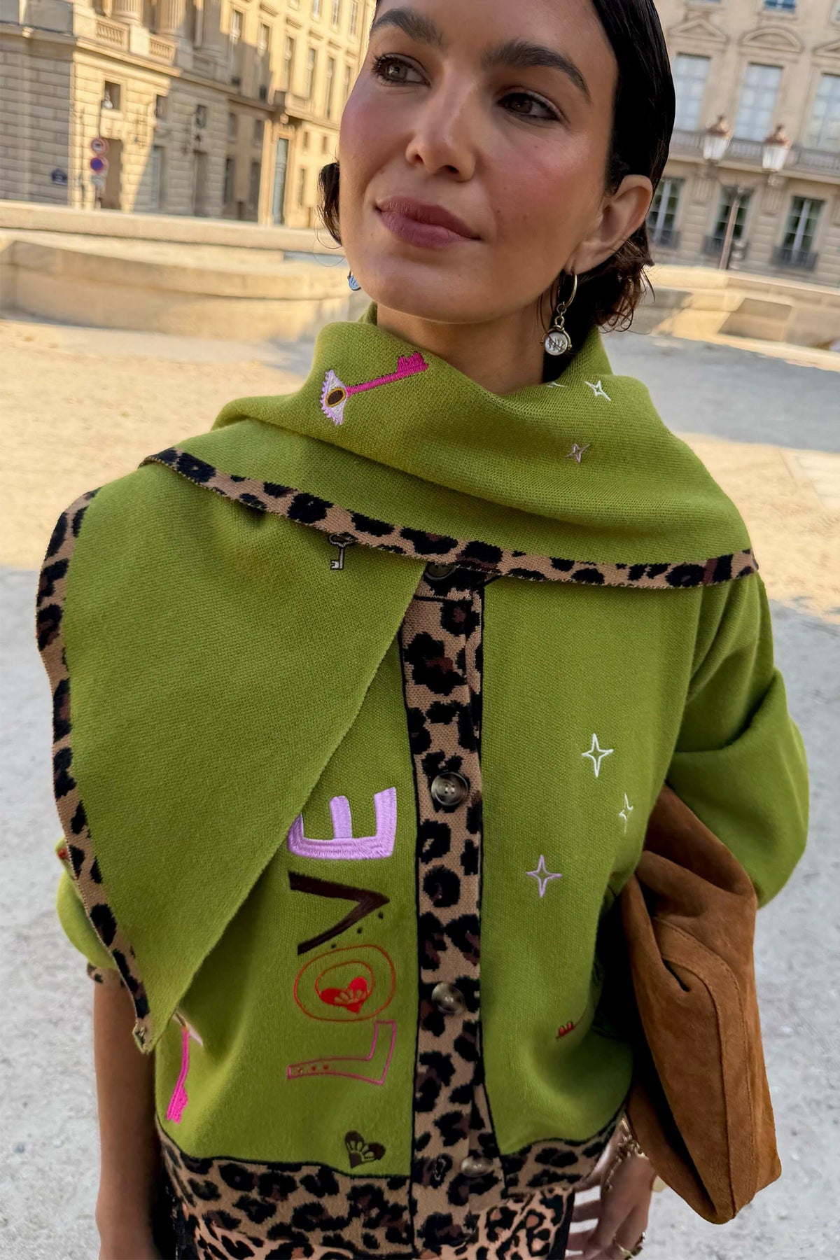 Olive Amore Large Knit Scarf | Never Fully Dressed Smart Buy