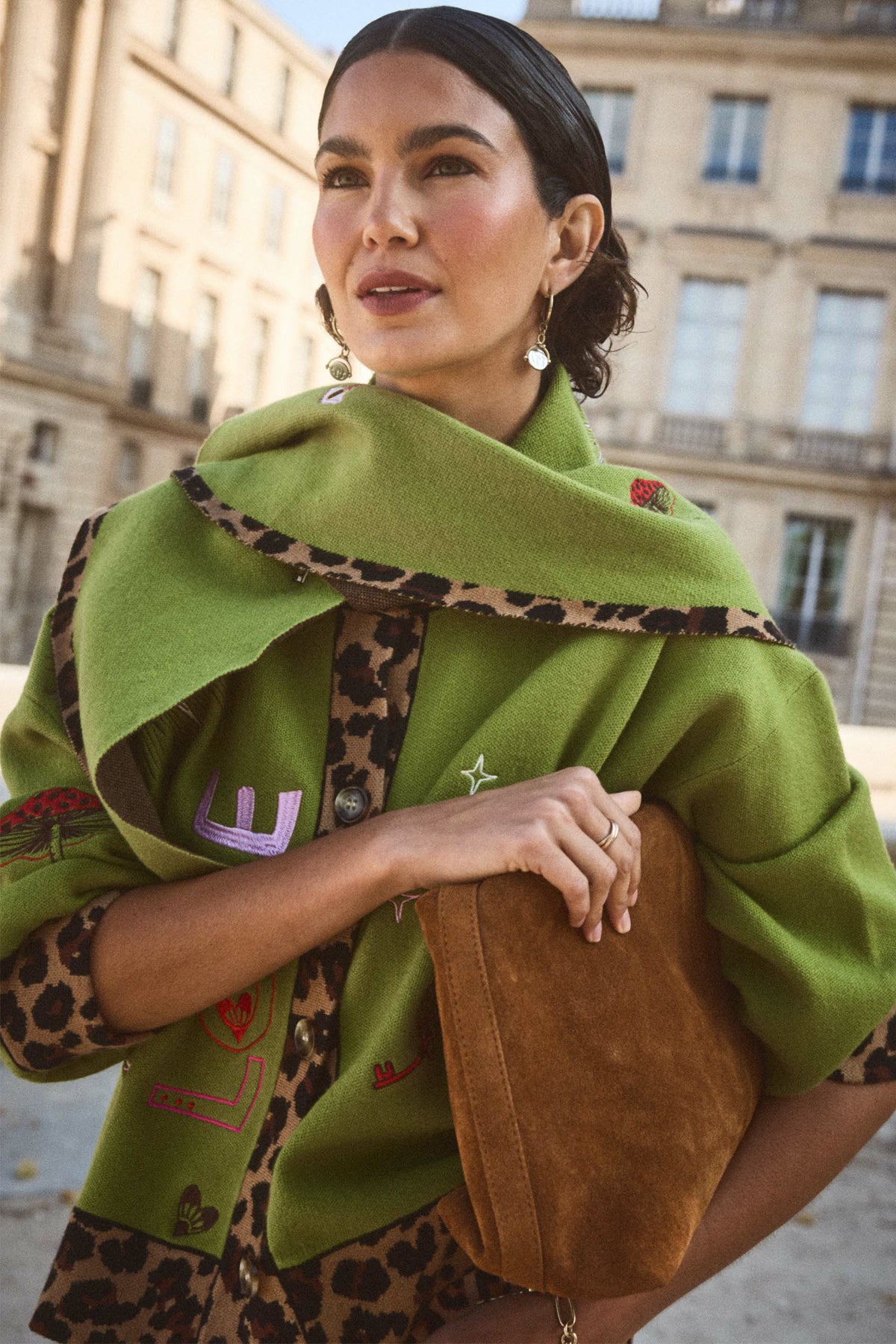 Olive Amore Large Knit Scarf | Never Fully Dressed Smart Buy