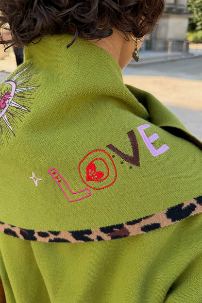 Olive Amore Large Knit Scarf | Never Fully Dressed Smart Buy