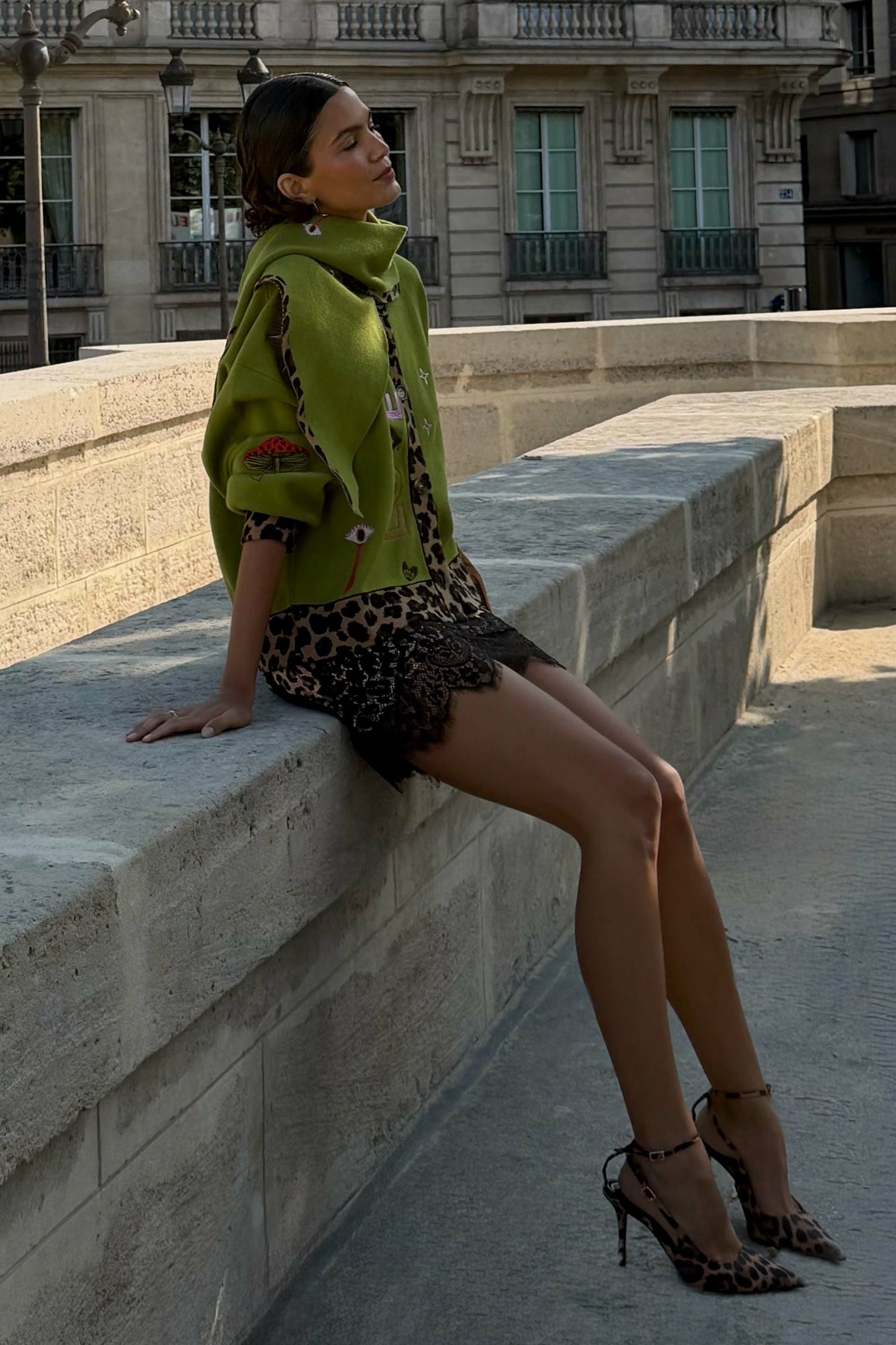 Olive Amore Large Knit Scarf | Never Fully Dressed Smart Buy
