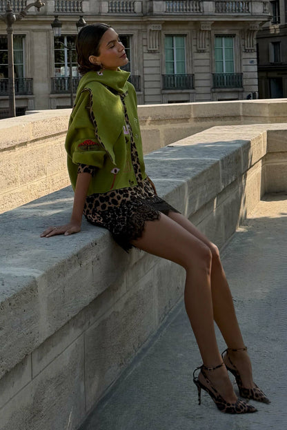 Olive Amore Large Knit Scarf | Never Fully Dressed Smart Buy