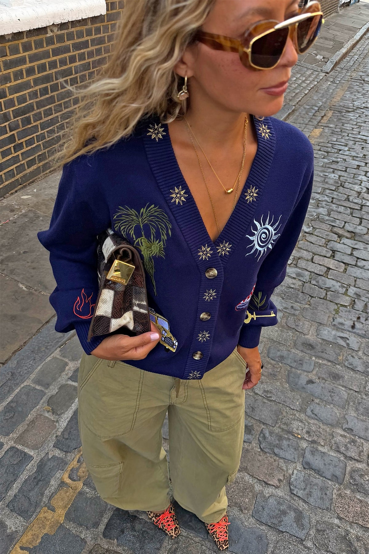 Navy Icons Cardigan | Never Fully Dressed Best Price
