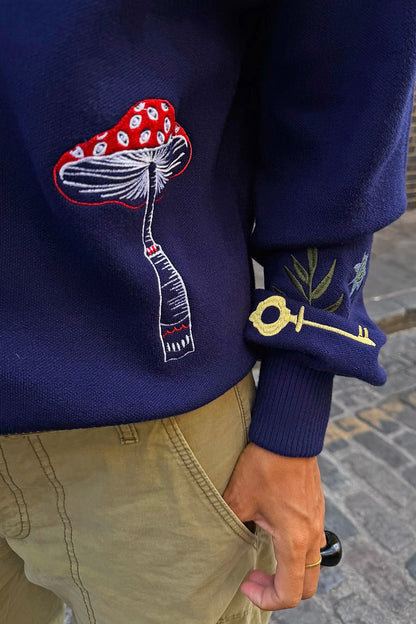 Navy Icons Cardigan | Never Fully Dressed Best Price