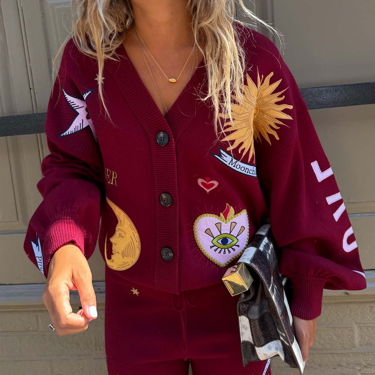 Burgundy Mystical Knit Cardigan | Never Fully Dressed Premium