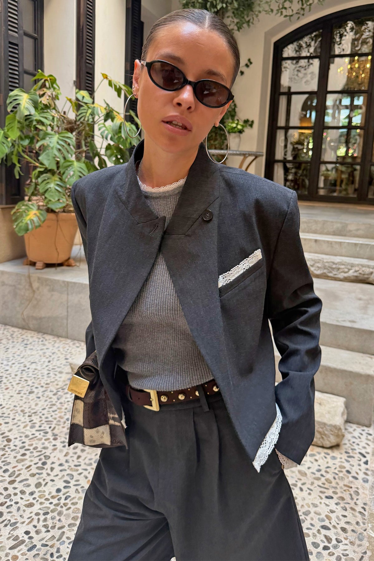 Fold Over Cropped Blazer | Never Fully Dressed Great Value