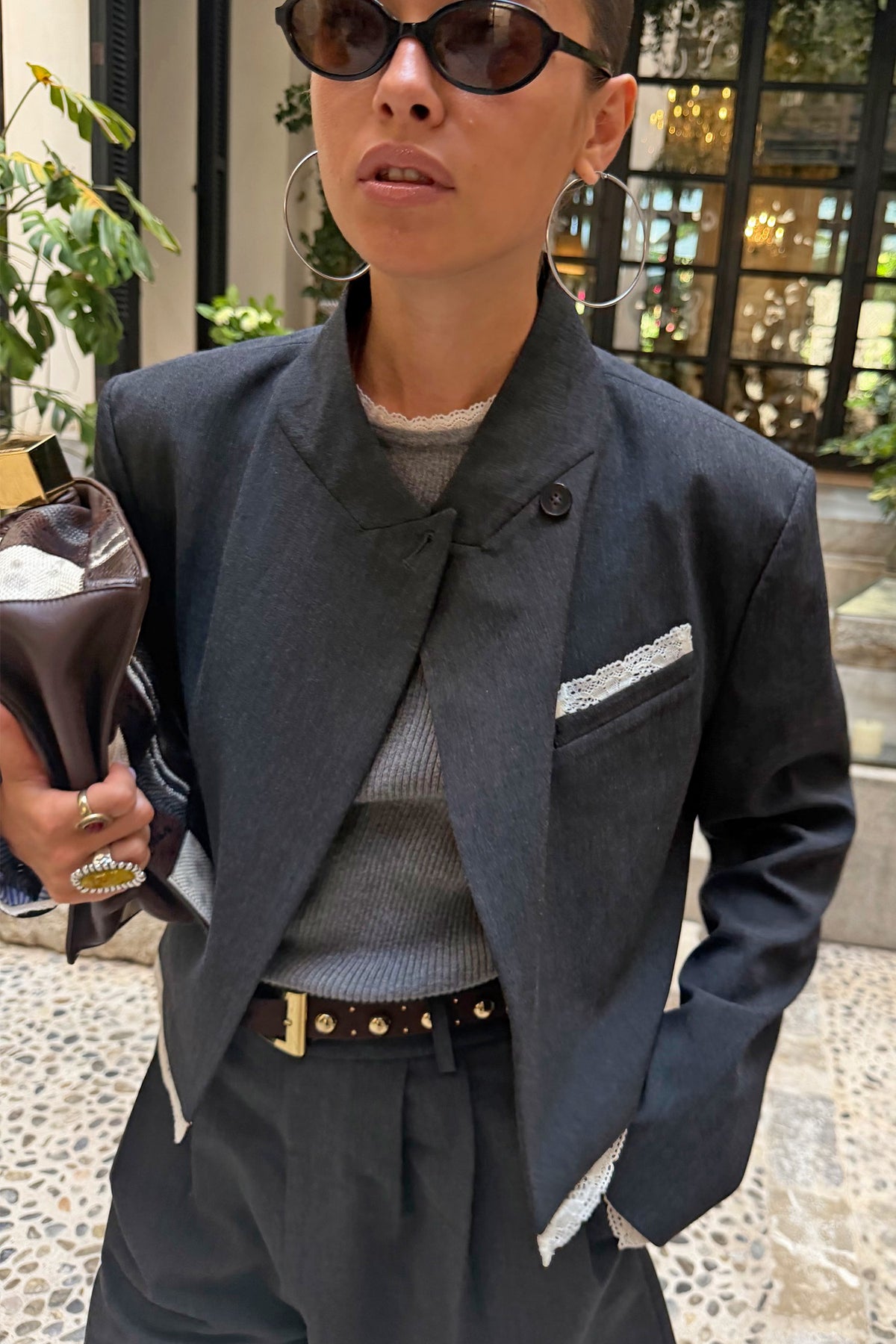 Fold Over Cropped Blazer | Never Fully Dressed Great Value