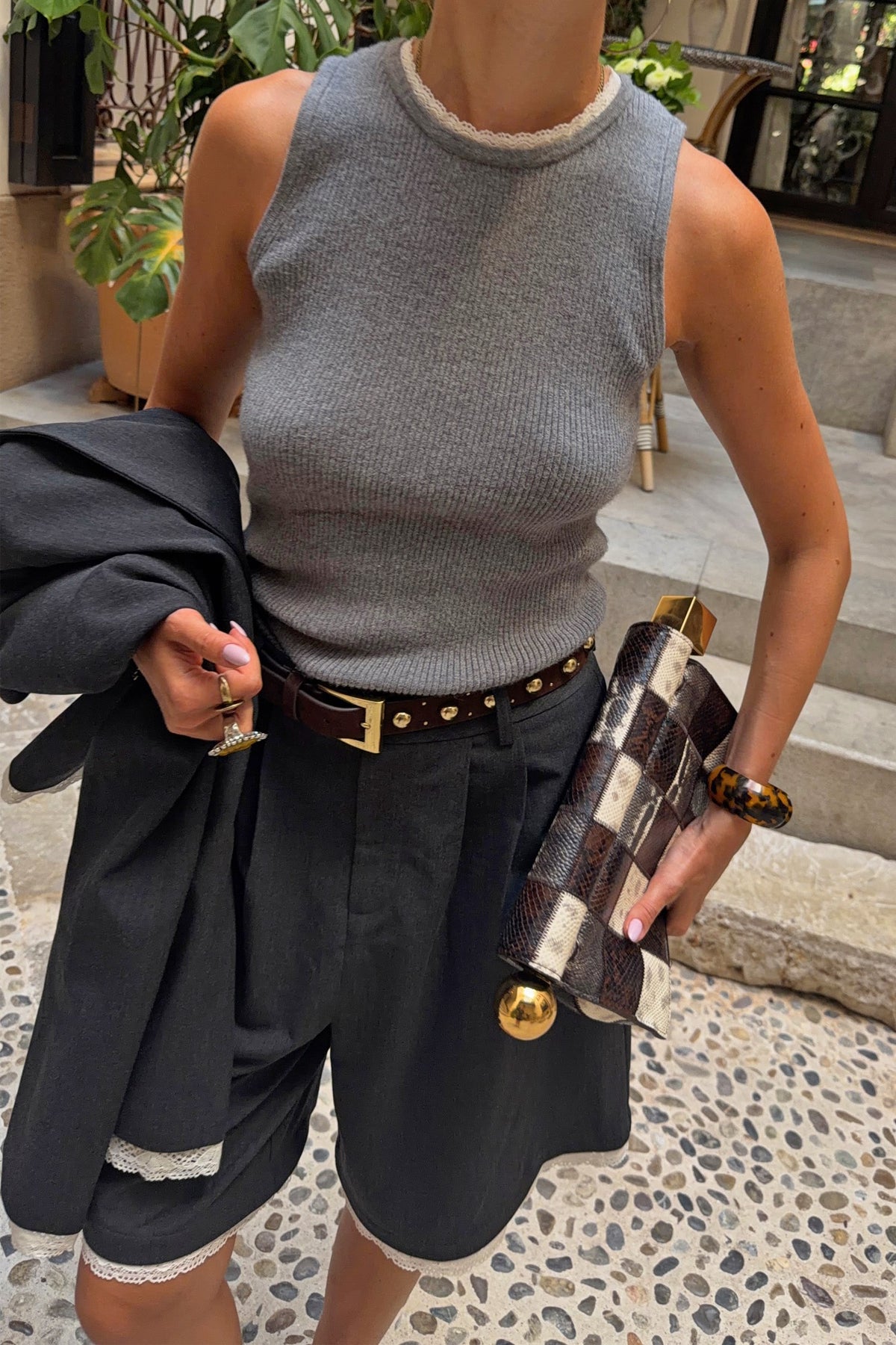 Grey Knit Vest - Transeasonal Layering | Never Fully Dressed Exclusive