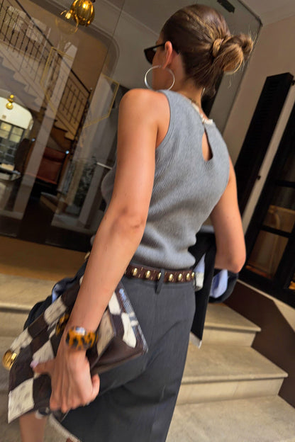 Grey Knit Vest - Transeasonal Layering | Never Fully Dressed Exclusive