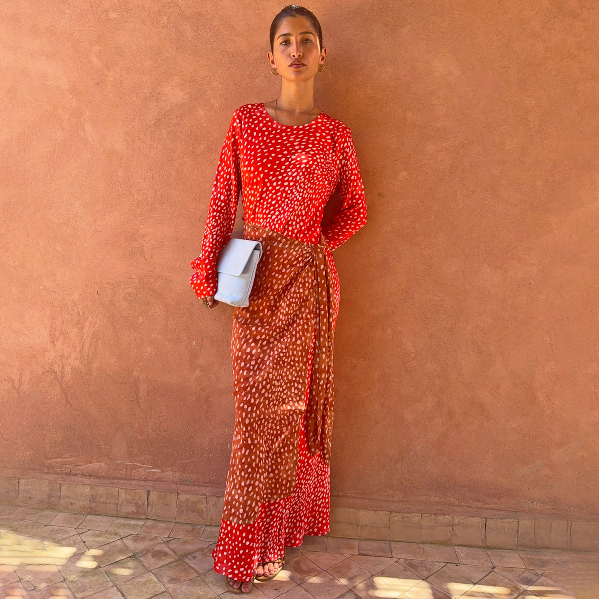 Spliced Deer Wrap Maxi Dress | Never Fully Dressed Discount