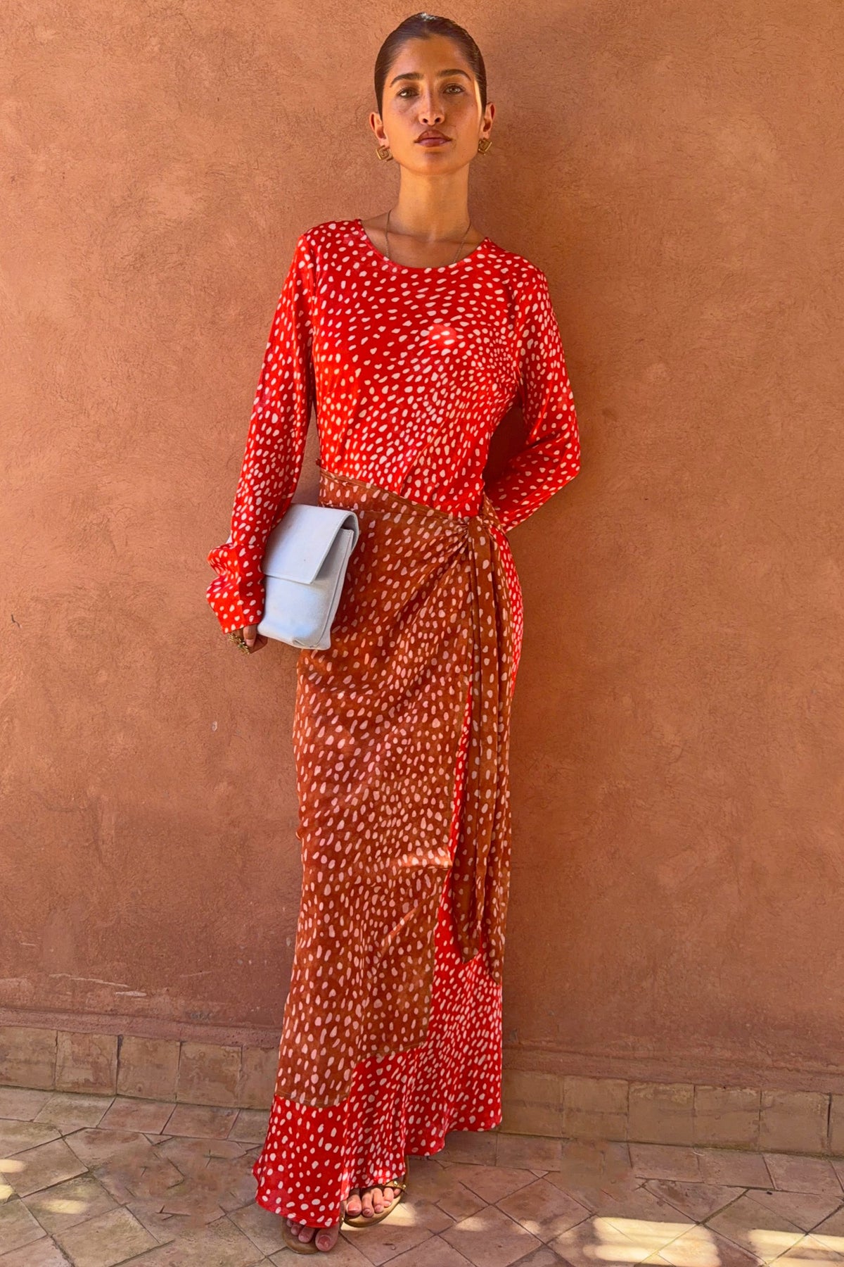 Spliced Deer Wrap Maxi Dress | Never Fully Dressed Discount