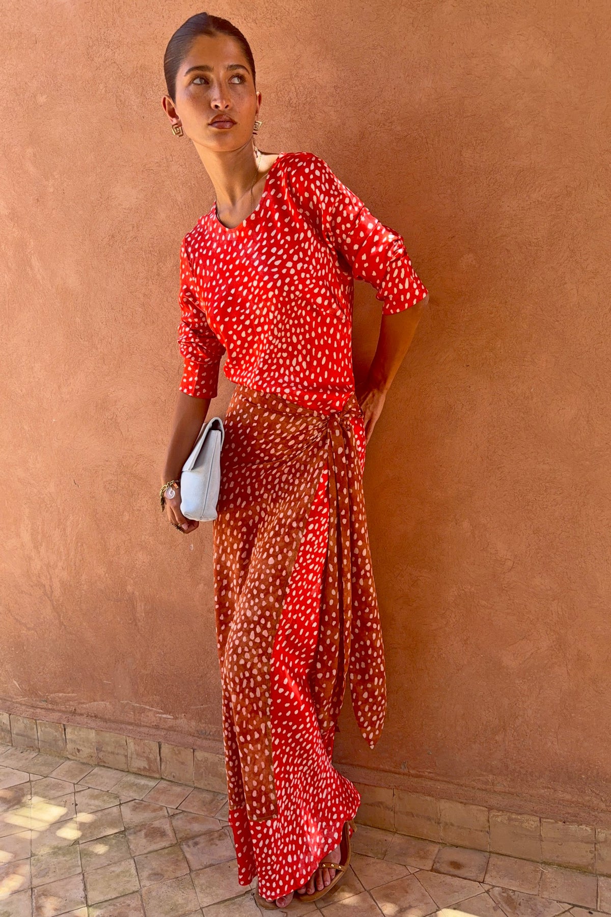 Spliced Deer Wrap Maxi Dress | Never Fully Dressed Discount