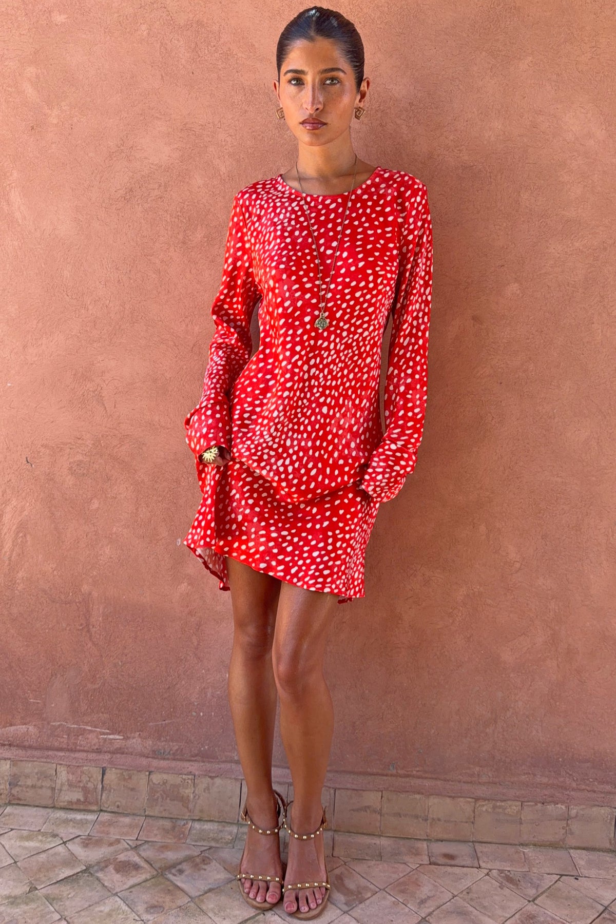 Spliced Deer Mini Nola Tie Dress | Never Fully Dressed Signature
