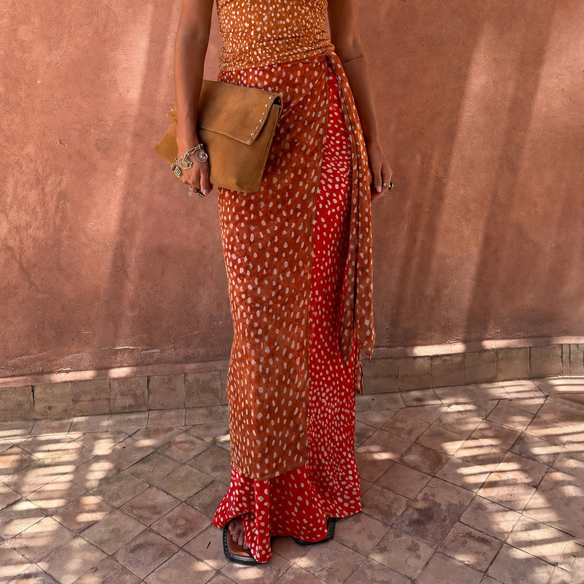 Spliced Deer Wrap Jojo Midi Skirt | Never Fully Dressed Quality