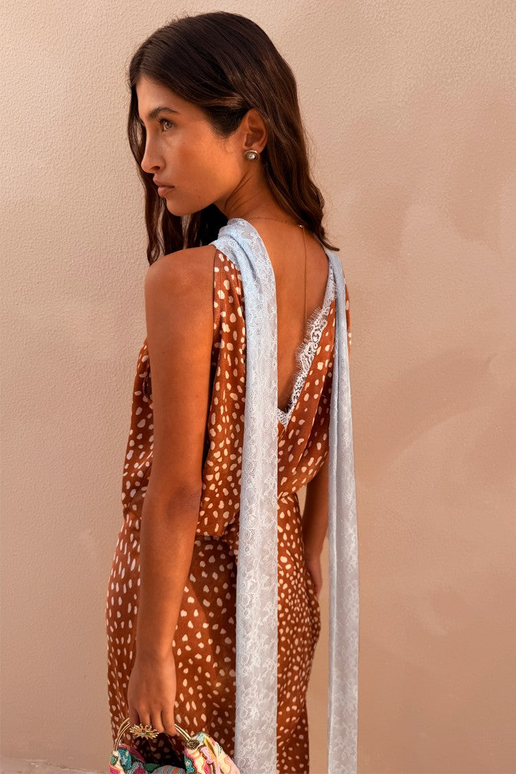 Deer Lily Top - Deer Print, Multi-wear, Designed in London | Never Fully Dressed Premium