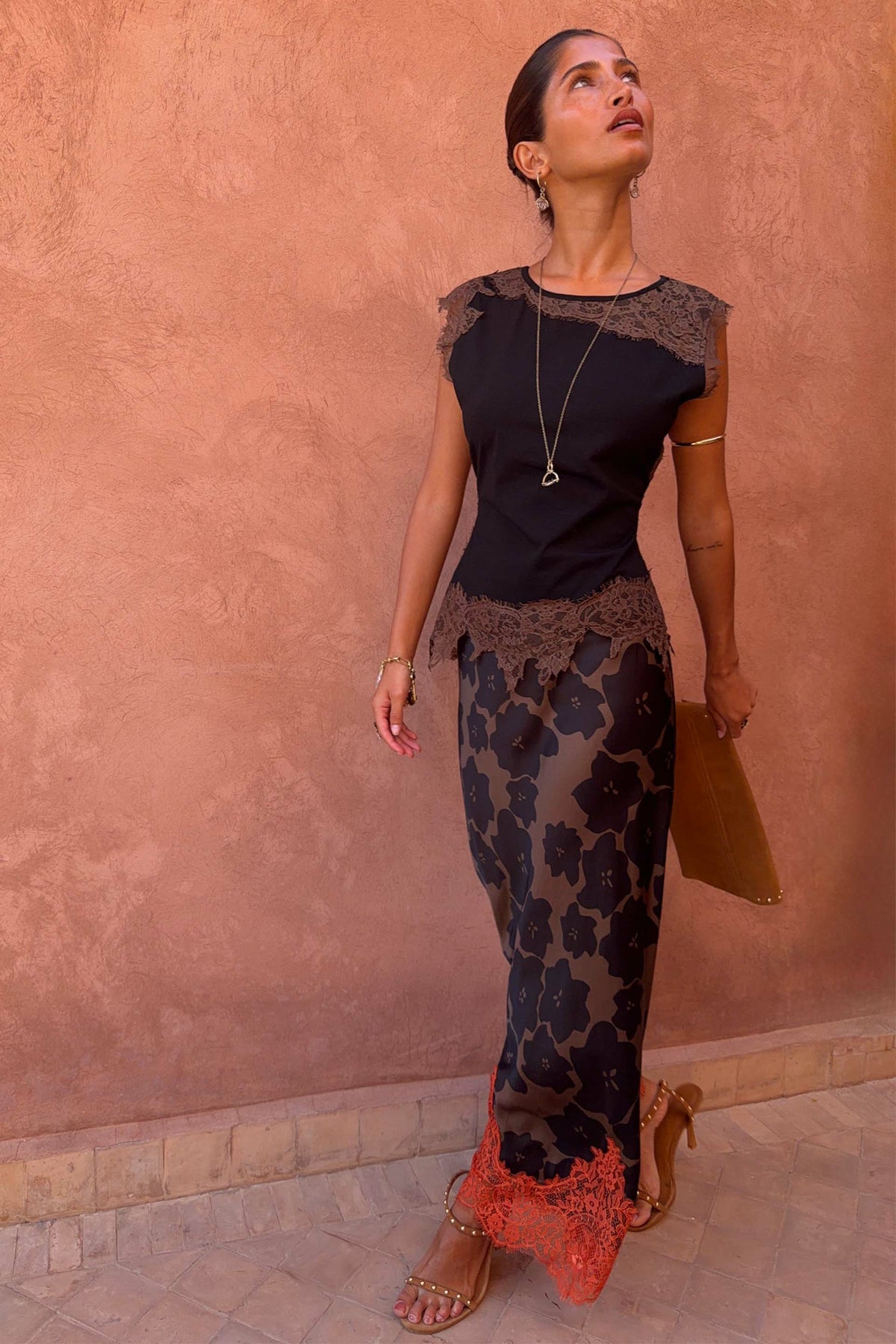Tan Jaden Floral Maeva Midi Skirt | Never Fully Dressed Discount
