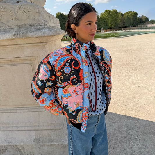 Paisley Reversible Puffer Jacket | Never Fully Dressed Classic