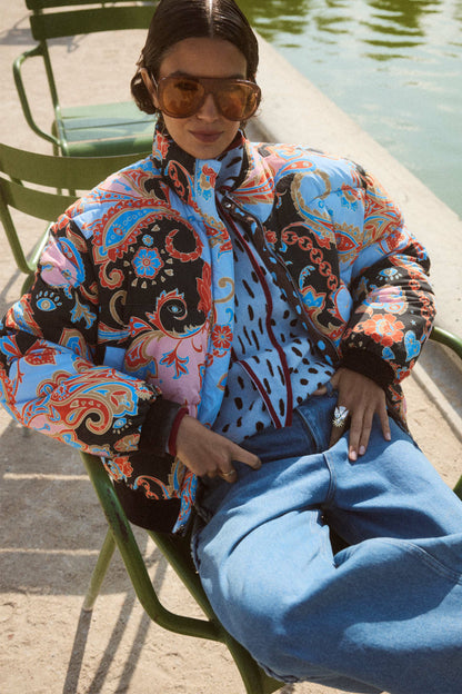 Paisley Reversible Puffer Jacket | Never Fully Dressed Classic