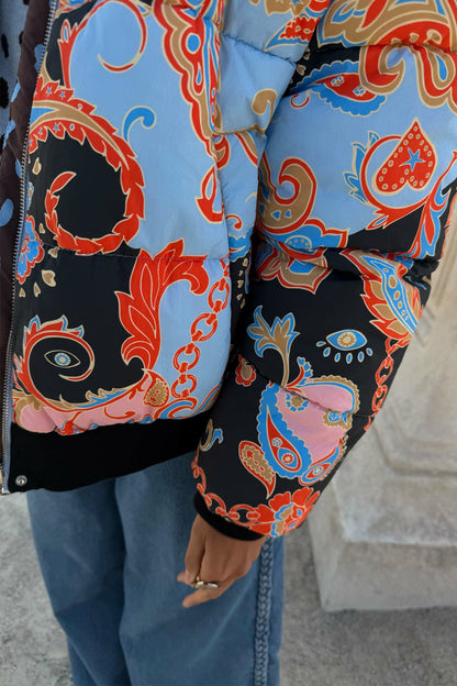 Paisley Reversible Puffer Jacket | Never Fully Dressed Classic