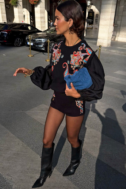 Black Paisley Hot Pants | Never Fully Dressed Great Value