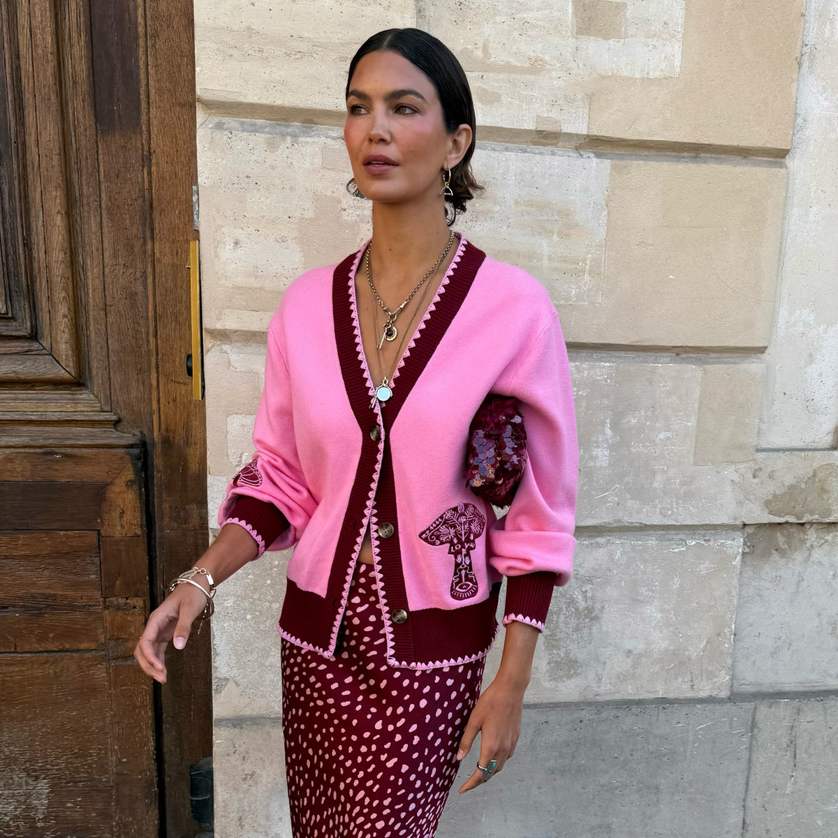 Pink Mushroom Cardigan | Never Fully Dressed New