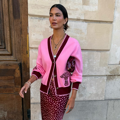 Pink Mushroom Cardigan | Never Fully Dressed New