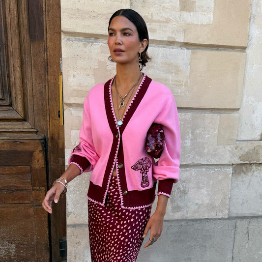 Pink Mushroom Cardigan | Never Fully Dressed New