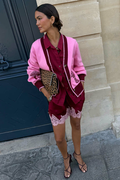 Pink Mushroom Cardigan | Never Fully Dressed New