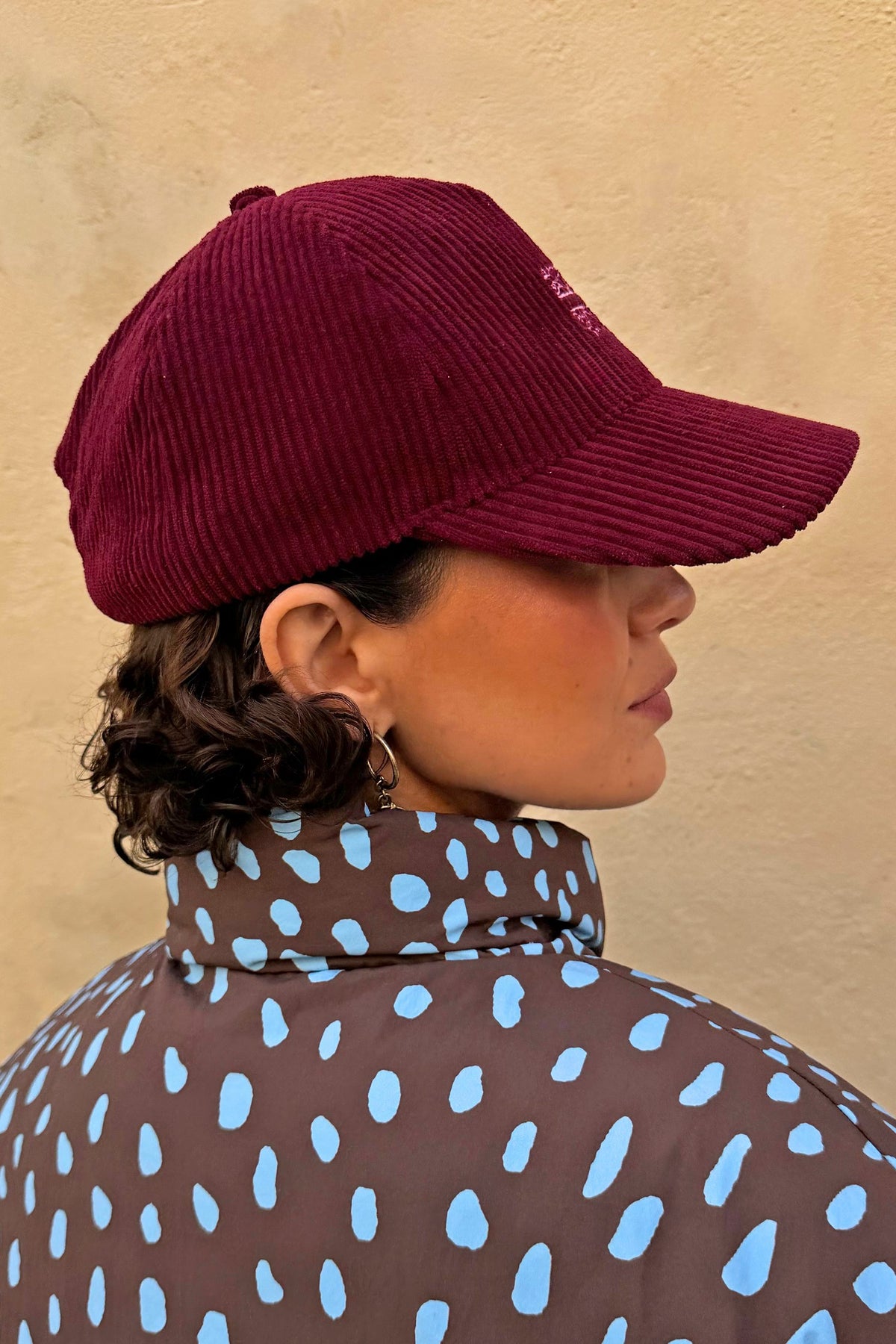 Burgundy Corduroy Cap | Never Fully Dressed Trusted